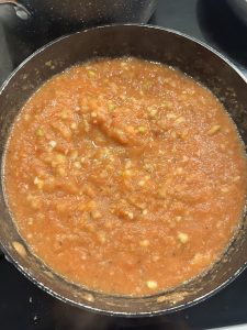 salsa cooking and getting thicker