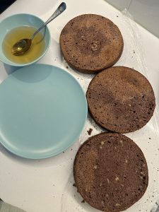 Lightly dust the shards with a mixture of cocoa powder and cornflour to enhance the tree bark effect.