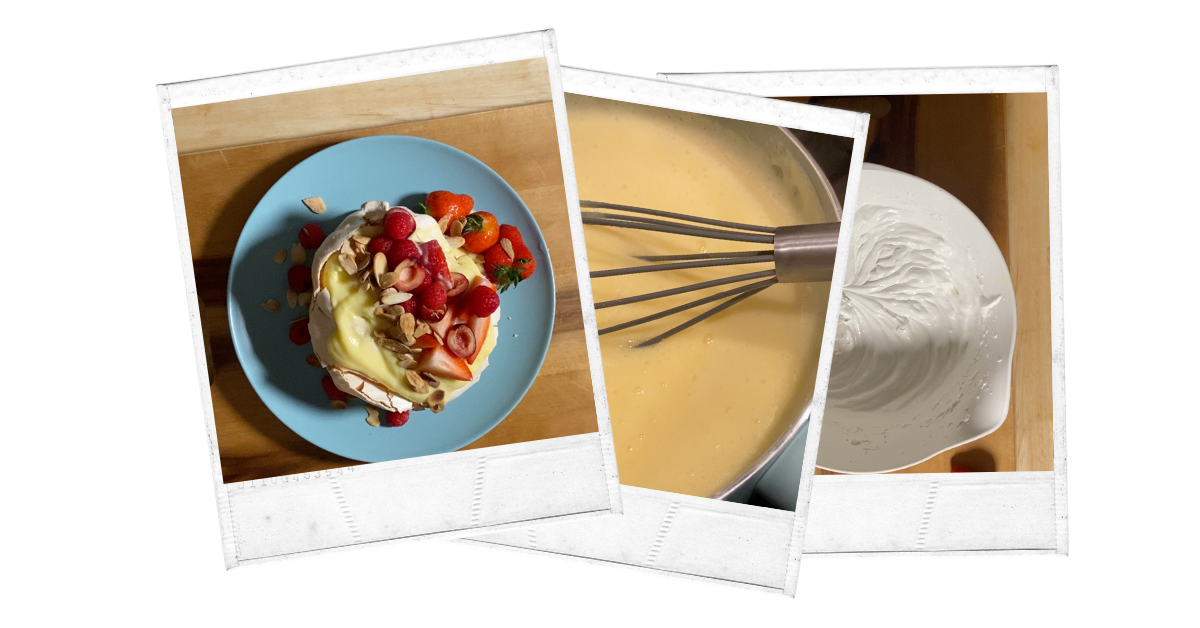 Mary Berry-Style Pavlova with Creamy Custard & Fresh Fruit