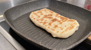 cooking the flatbreads