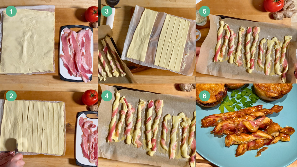 This Puff Pastry 4 Ways recipe gives you four delicious variations from one simple dough — sweet, savoury, crisp, and perfect for snacking or sharing.
