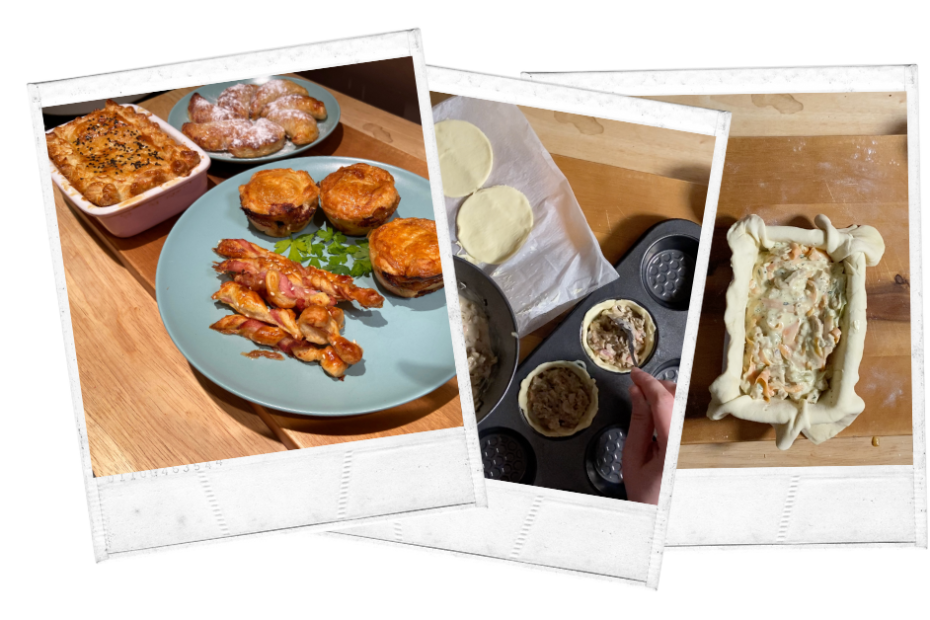 This Puff Pastry 4 Ways recipe gives you four delicious variations from one simple dough — sweet, savoury, crisp, and perfect for snacking or sharing.