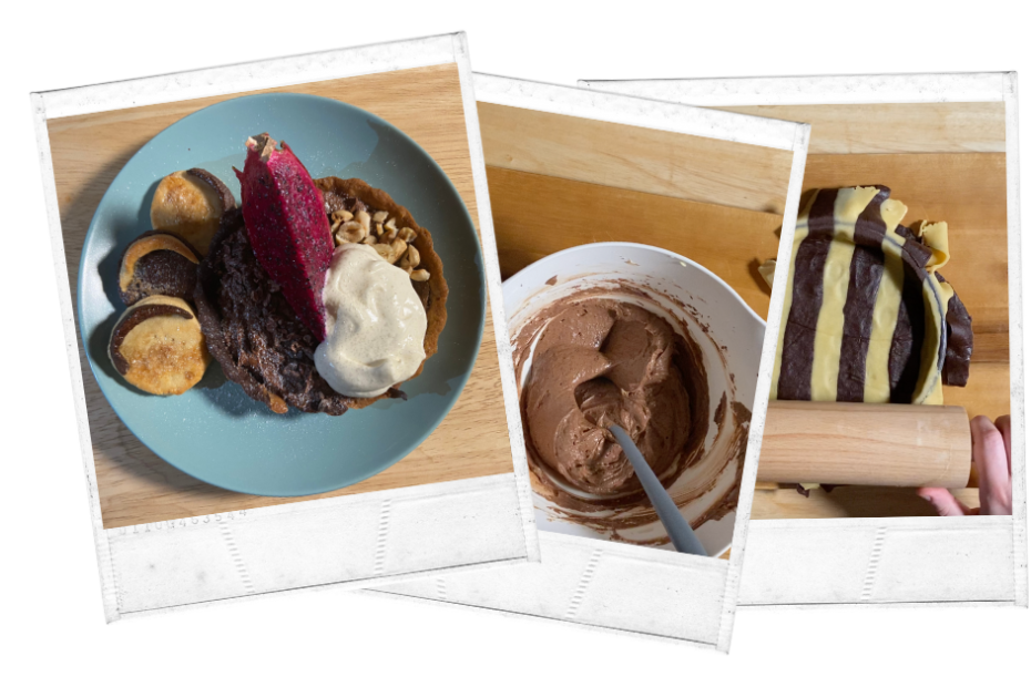 Two-Tone Chocolate Hazelnut Tarts