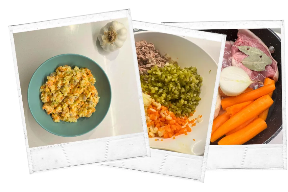 Turkey Boeuf Salad -A Lighter Take on a Romanian Classic